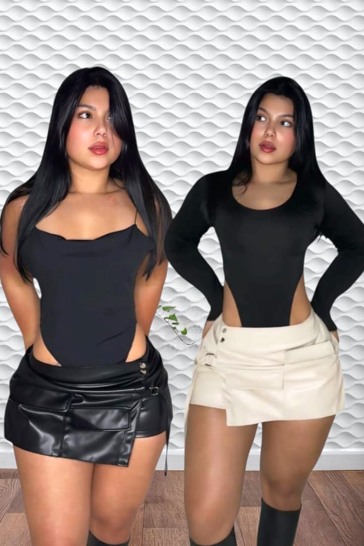 FALDA SHORT EN CUERINA