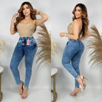 JEANS DAMA LEVANTA COLA
